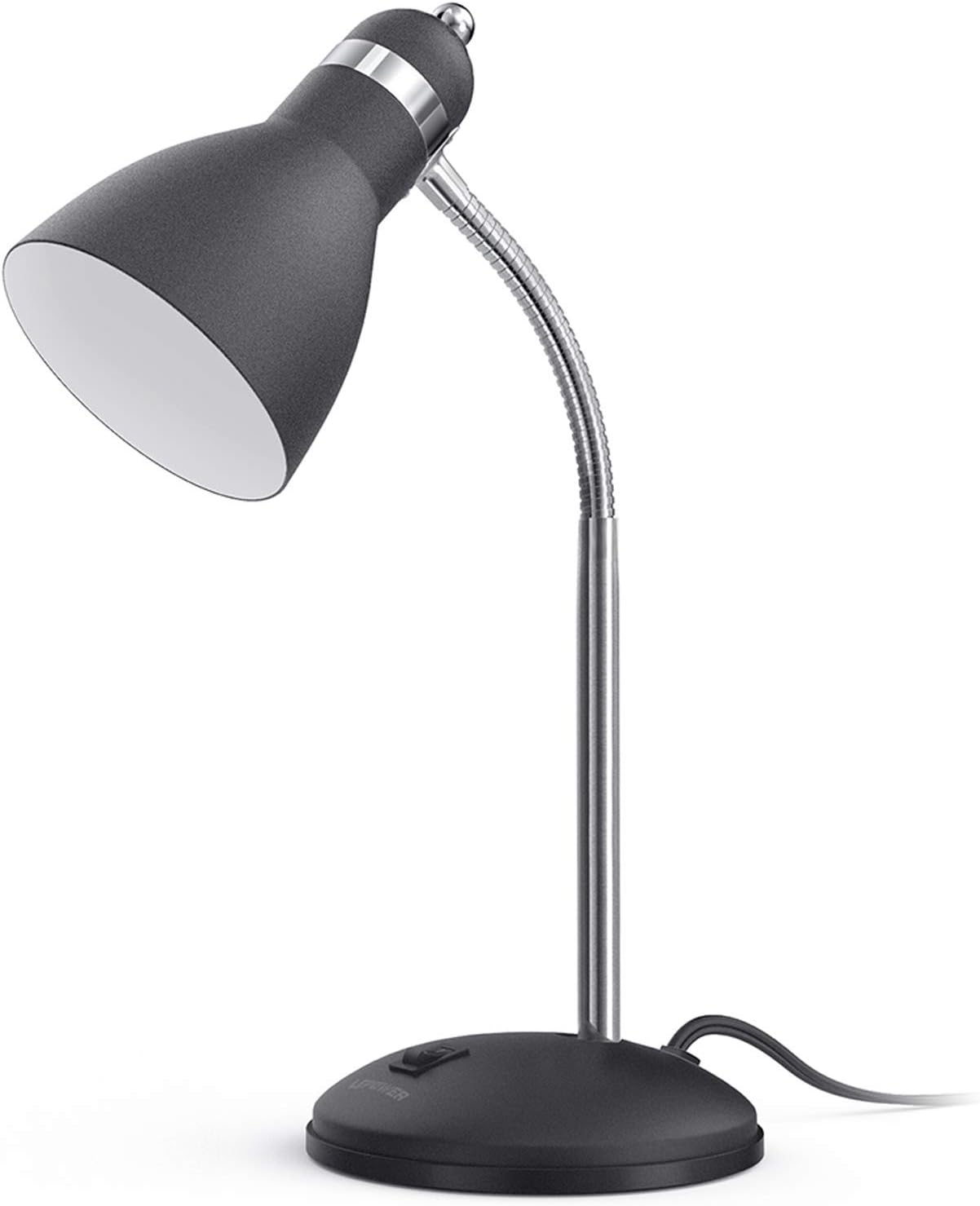Metal Desk Lamp with Flexible Gooseneck Eye Caring Study Light