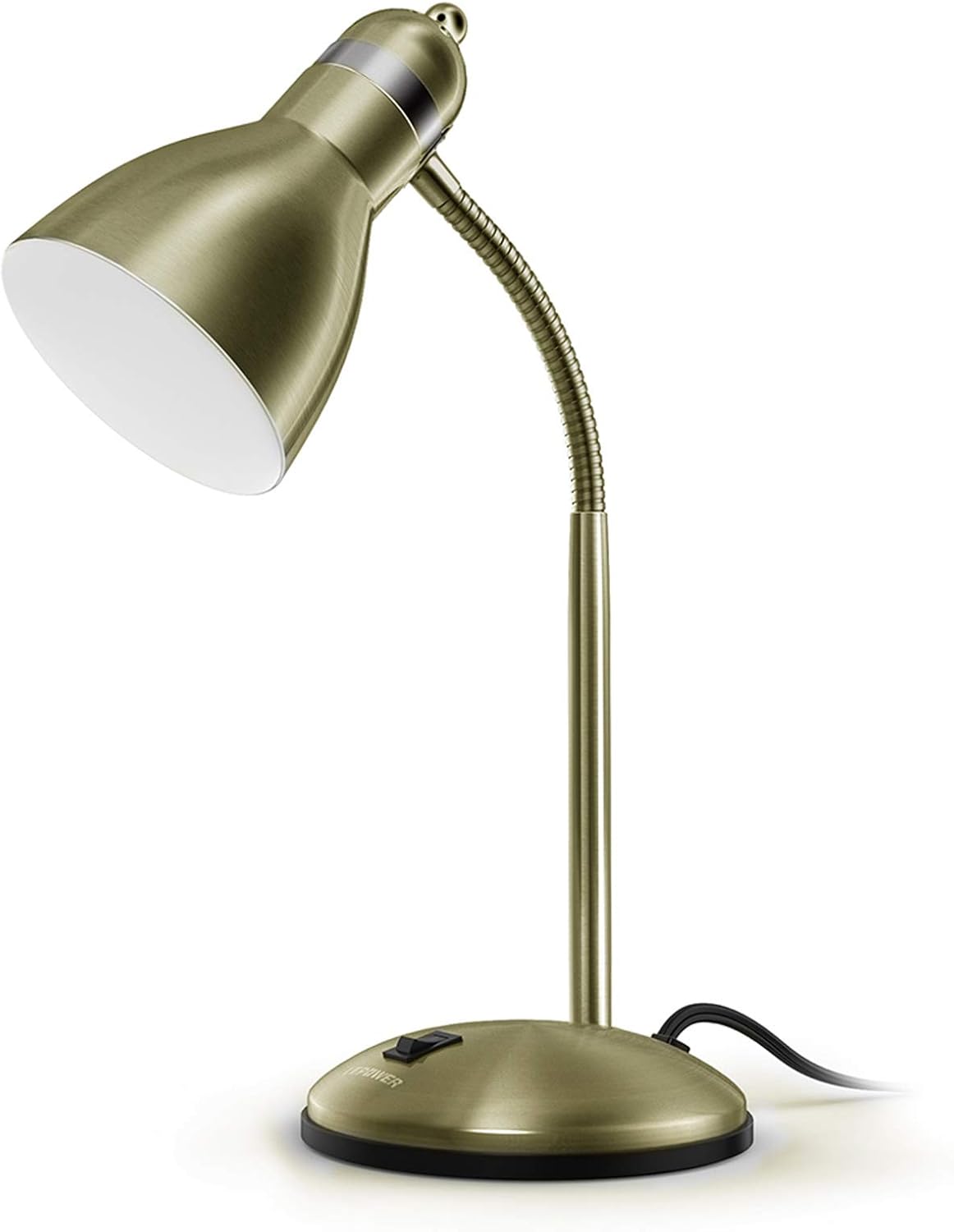 Metal Desk Lamp with Flexible Gooseneck Eye Caring Study Light